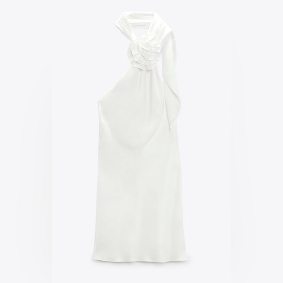ZARA SHORT SATIN EFFECT DRESS - Picture 3 of 7